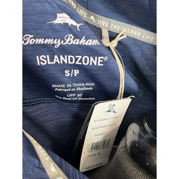 Tommy Bahama S NFL Apparel Miami Dolphins Blue Islandzone 1/4 zip Pullover NWT - Picture 7 of 8